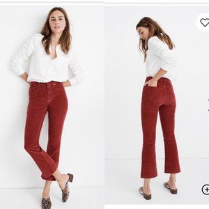 Madewell Cali Demi Boot Red Corduroy
